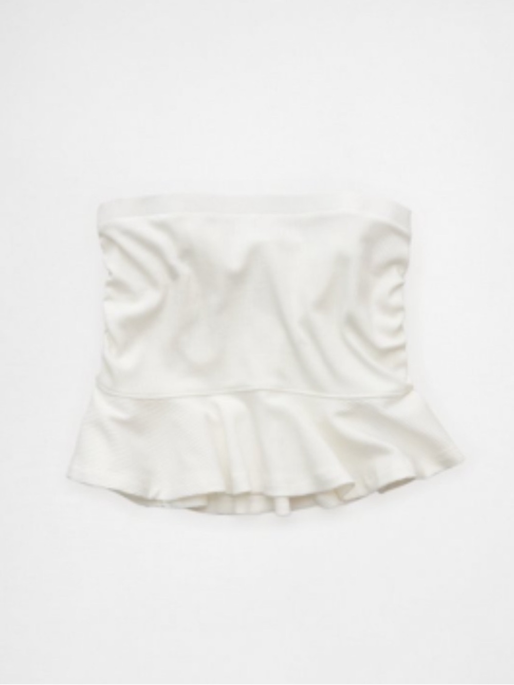 Aerie ruched peplum top with removable straps